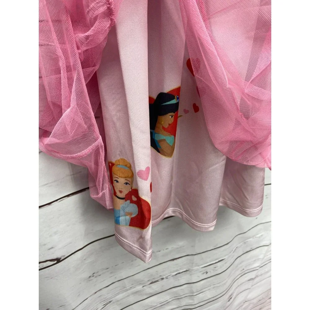 Disney Beautiful‎ Pink Princess Shimmery Tulle Fancy Nightgown, Size 2T - Picture 5 of 10